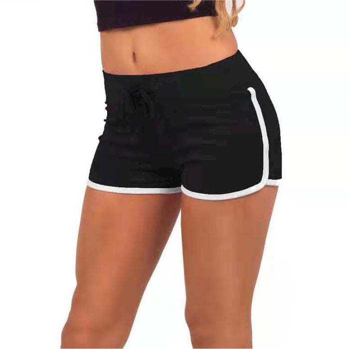 Yoga Fitness Sportshorts aus Baumwolle mit Kordelzug