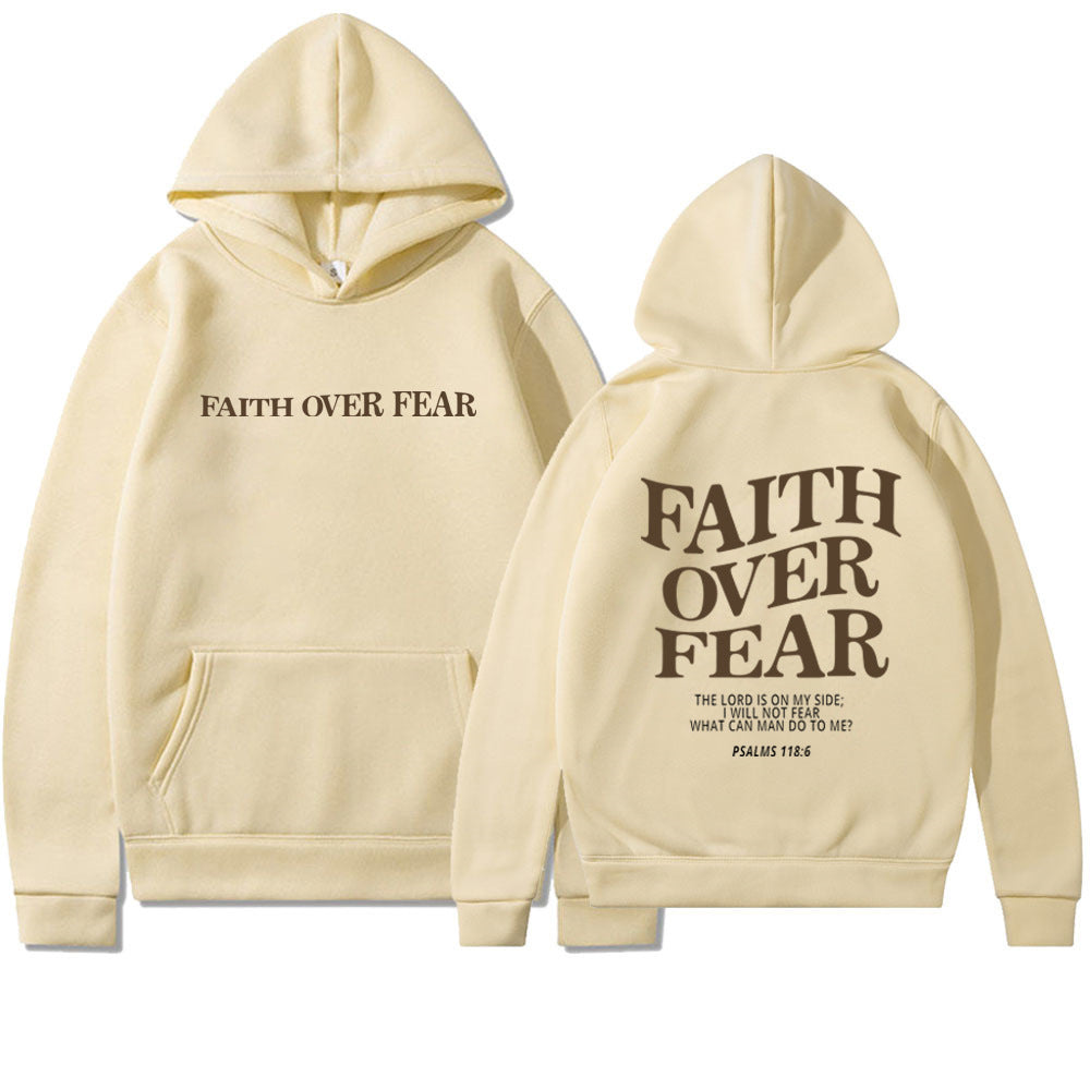 Faith Over Fear Inspirierende Kapuzenpullover für Männer und Frauen