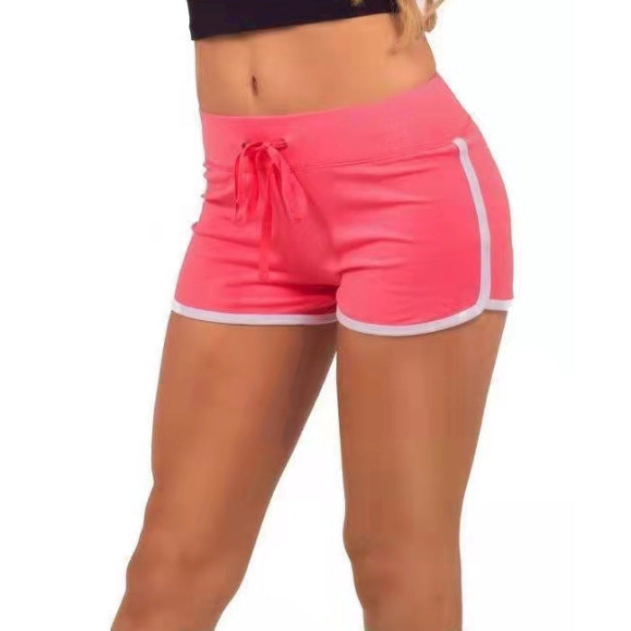 Yoga Fitness Cotton Drawstring Sports Shorts