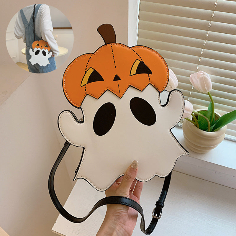 Creative 3D Cartoon Pumpkin and Ghost Shoulder Bags for Women – Cute Cell Phone Purses and Novelty Candy Crossbody Bags