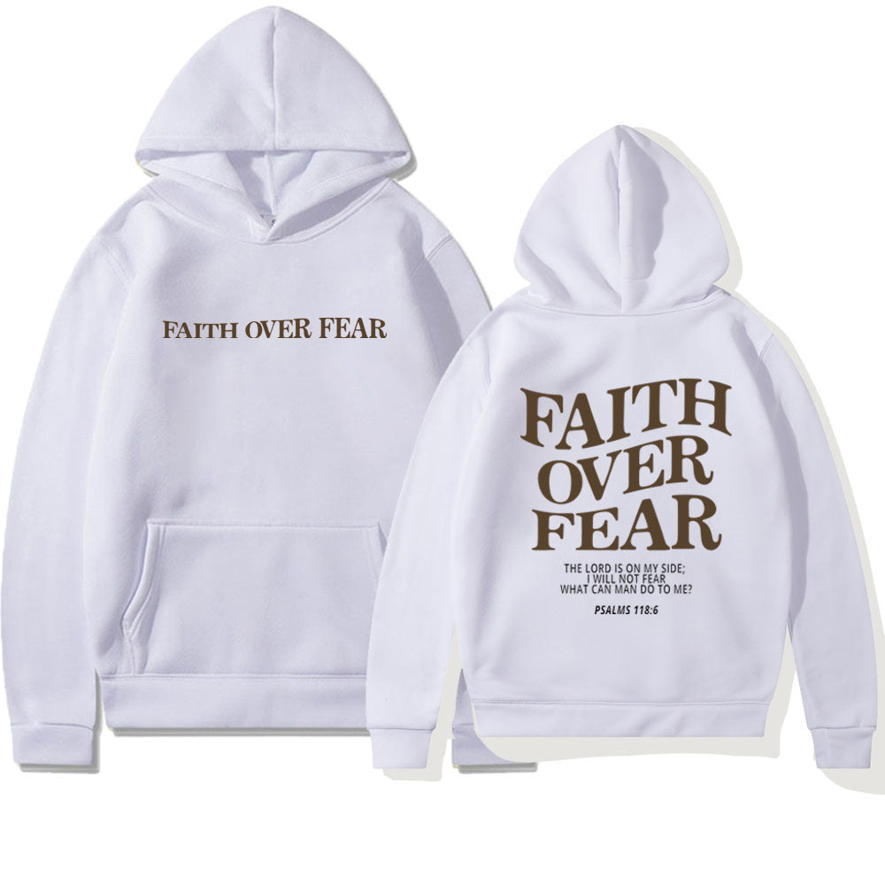 Faith Over Fear Inspirierende Kapuzenpullover für Männer und Frauen