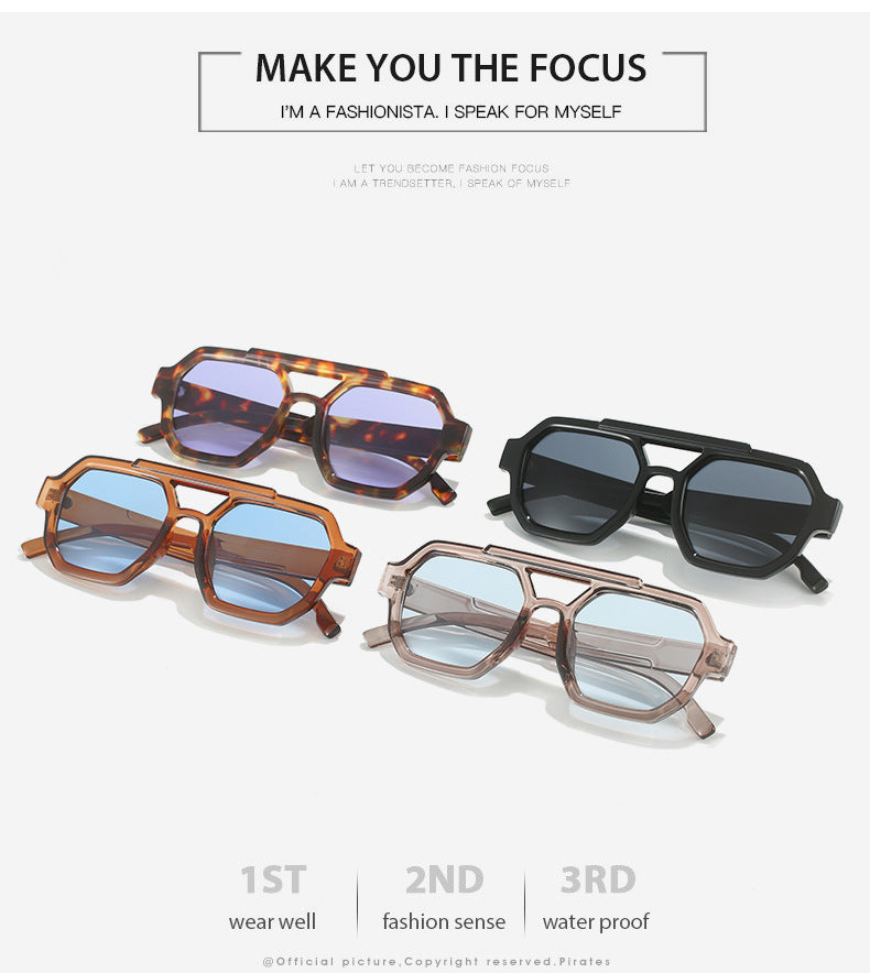 Infinite Symbol Double Beam Pilot Sunglasses