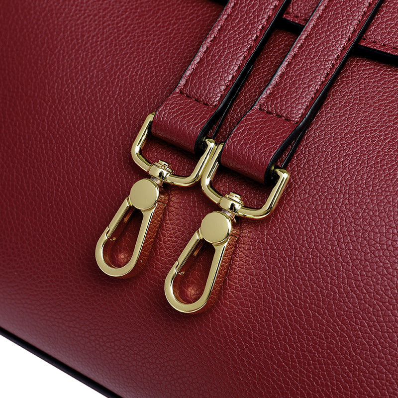 Chic Wine Red Large Crossbody Handbag for Women