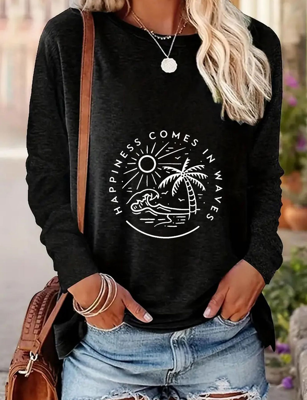 Women's Spring and Autumn Long-Sleeve Casual Tee