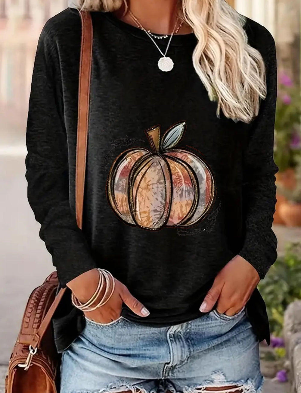 Women's Spring and Autumn Long-Sleeve Casual Tee