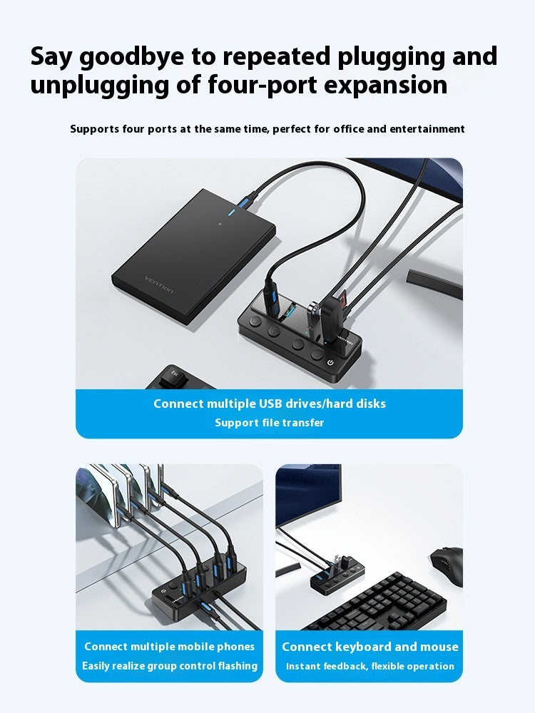 Vention USB Extender Erweiterung Dock Dockingstation Extender Multi-Interface-Stecker