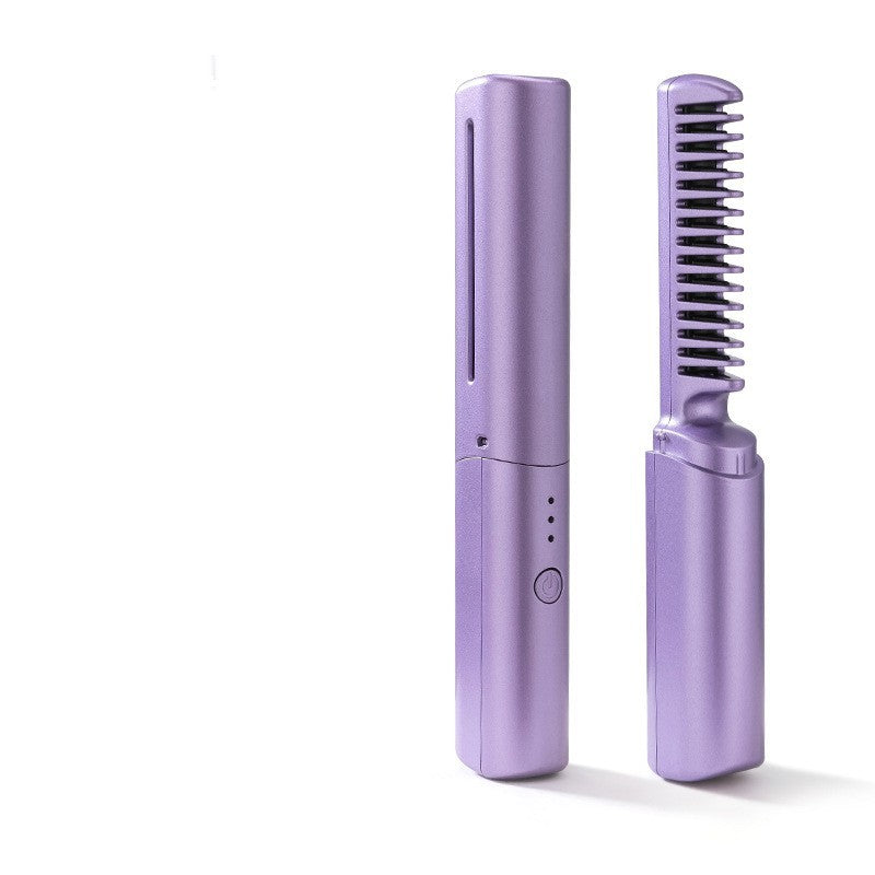 Wireless Ceramic Hair Styling Brush with Smart Temperature Control