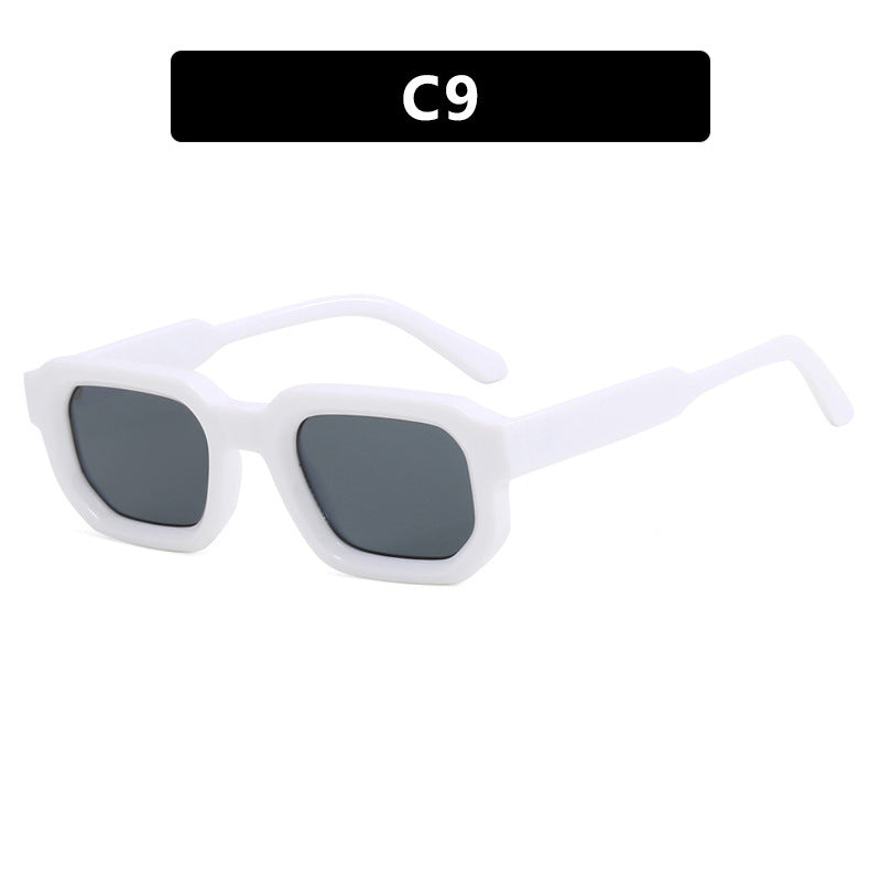 Eckige Retro-Sonnenbrille mit europäischem und amerikanischem Charme