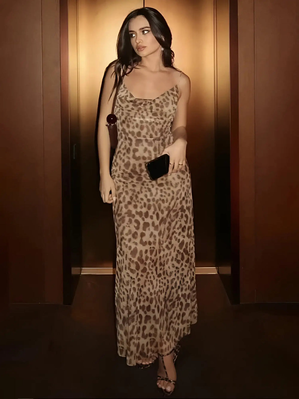 Eda Leopard Print Dress - Fashionably Fierce Statement Piece